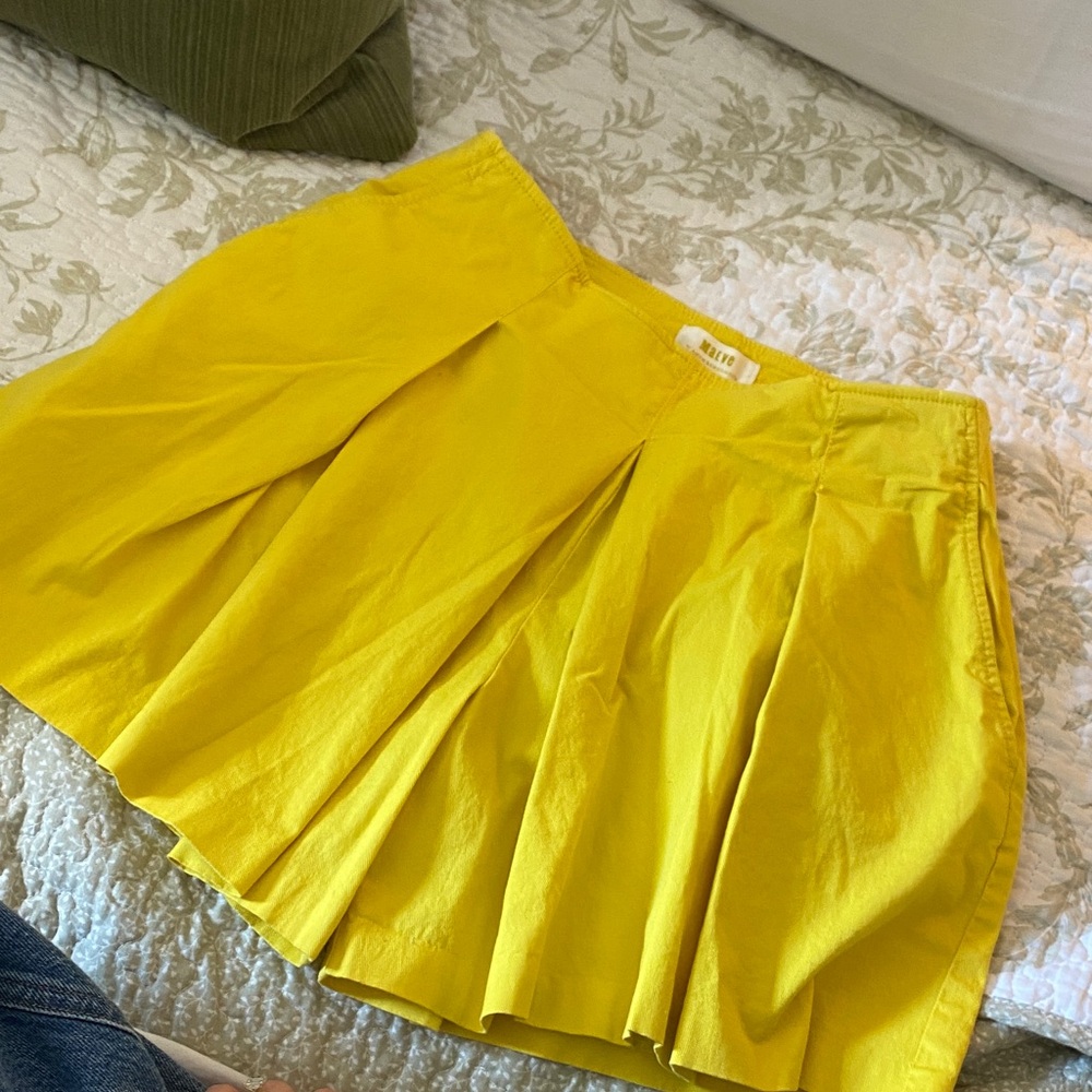 Anthropologie Bright Yellow A-Line Shorts